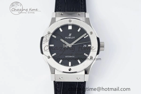 Classic Fusion 42mm APSF 1:1 Best Edition Black Dial on Black Gummy Strap A1110