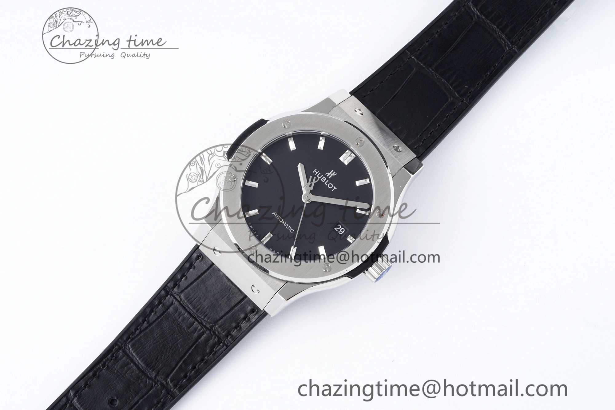 Classic Fusion 42mm APSF 1:1 Best Edition Black Dial on Black Gummy Strap A1110