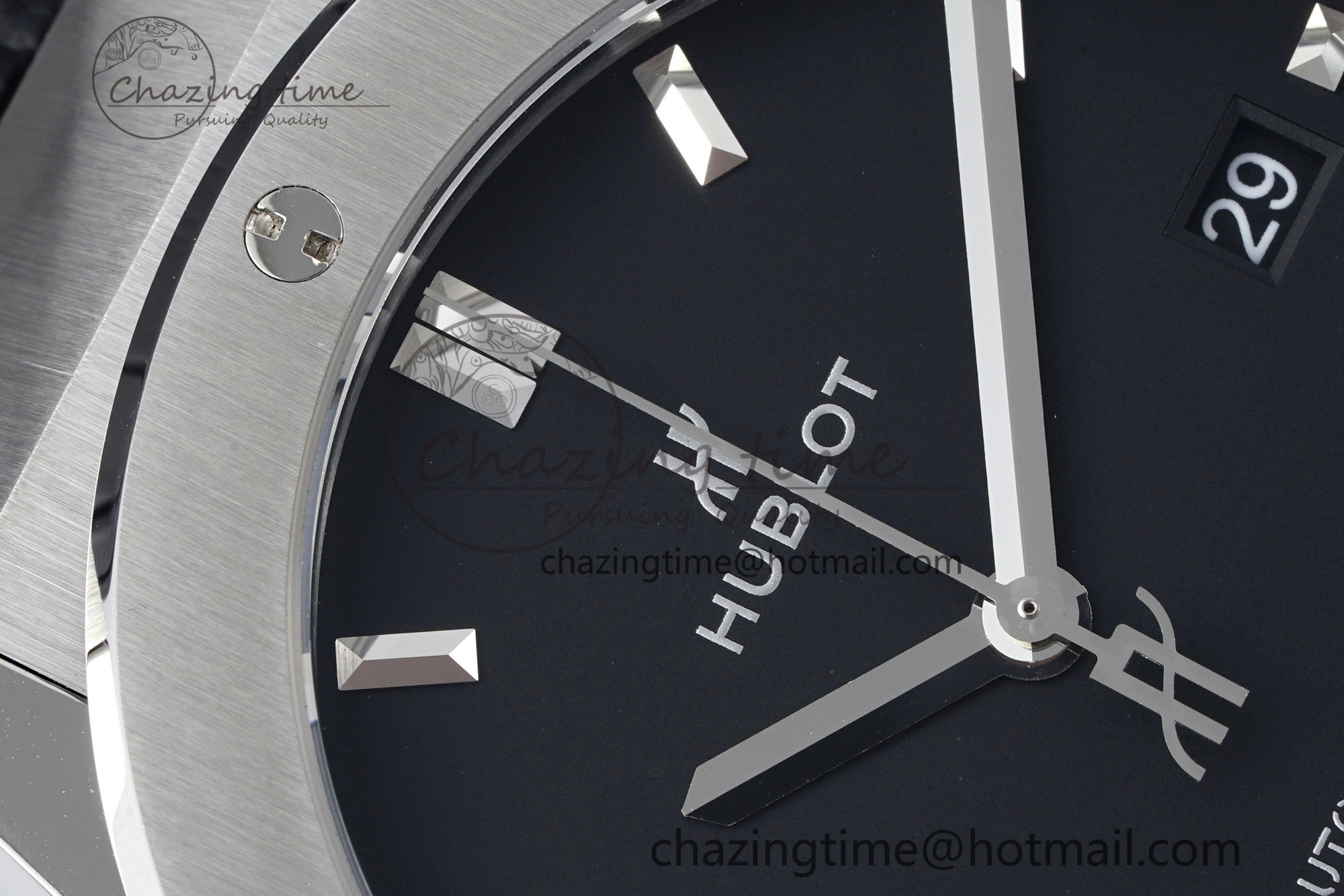 Classic Fusion 42mm APSF 1:1 Best Edition Black Dial on Black Gummy Strap A1110