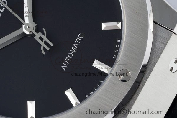 Classic Fusion 42mm APSF 1:1 Best Edition Black Dial on Black Gummy Strap A1110