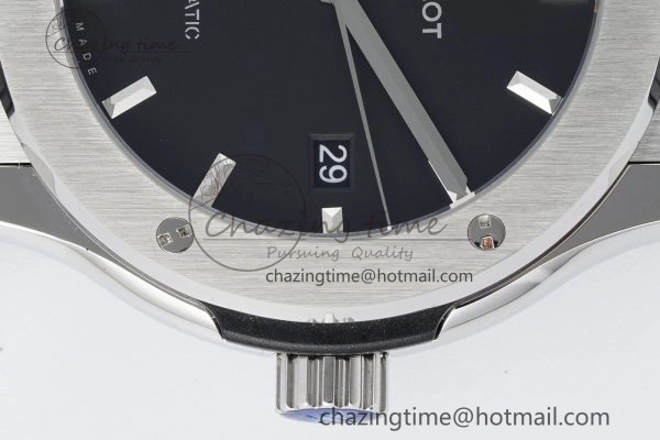Classic Fusion 42mm APSF 1:1 Best Edition Black Dial on Black Gummy Strap A1110