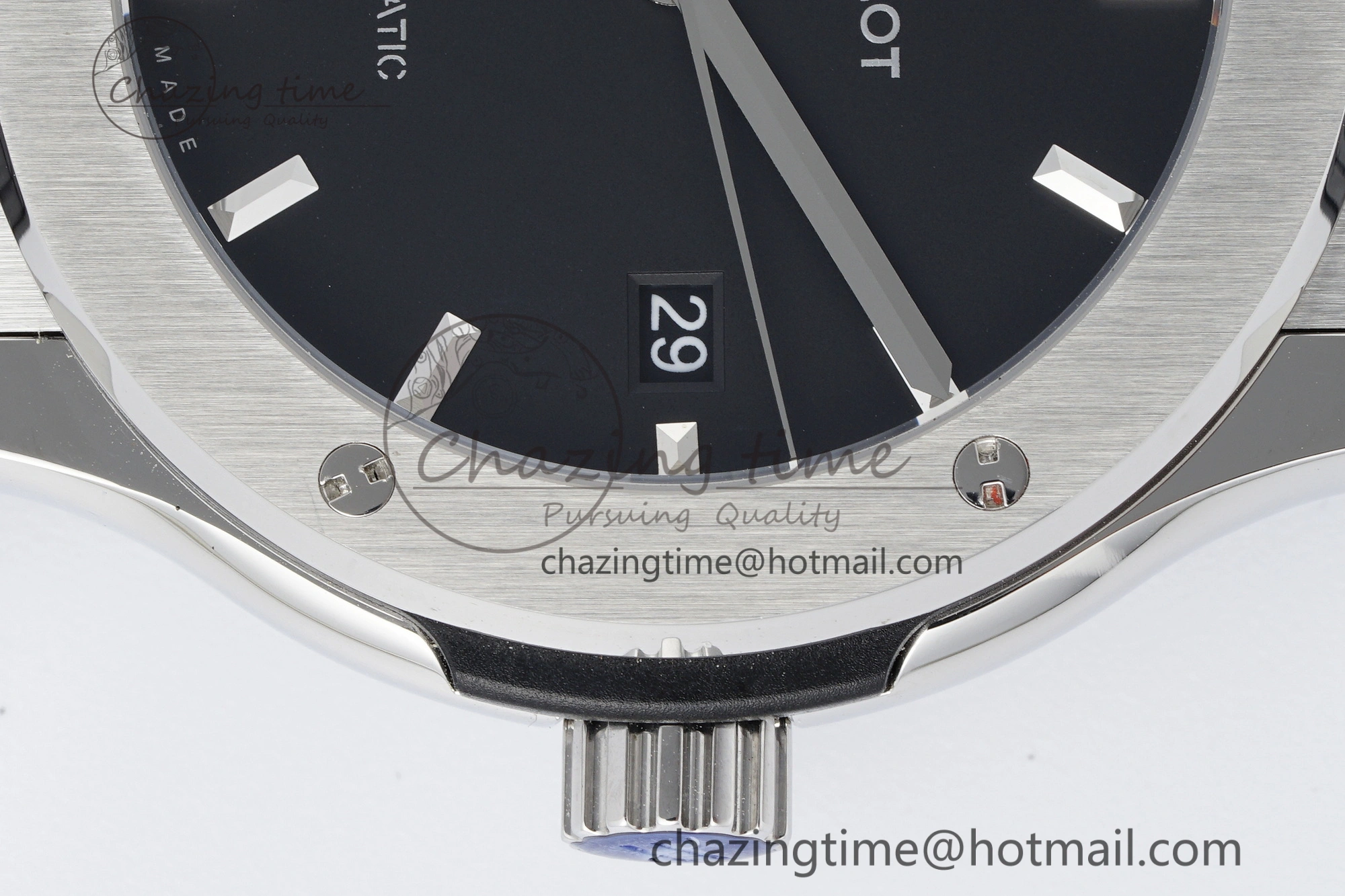 Classic Fusion 42mm APSF 1:1 Best Edition Black Dial on Black Gummy Strap A1110