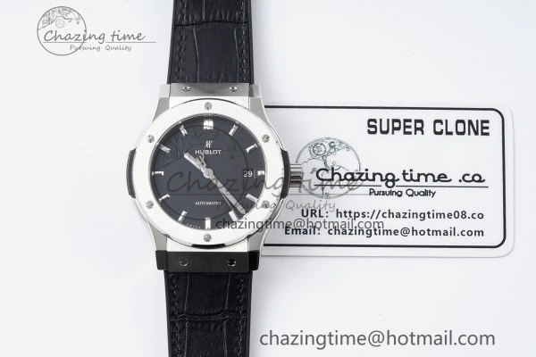 Classic Fusion 42mm APSF 1:1 Best Edition Black Dial on Black Gummy Strap A1110