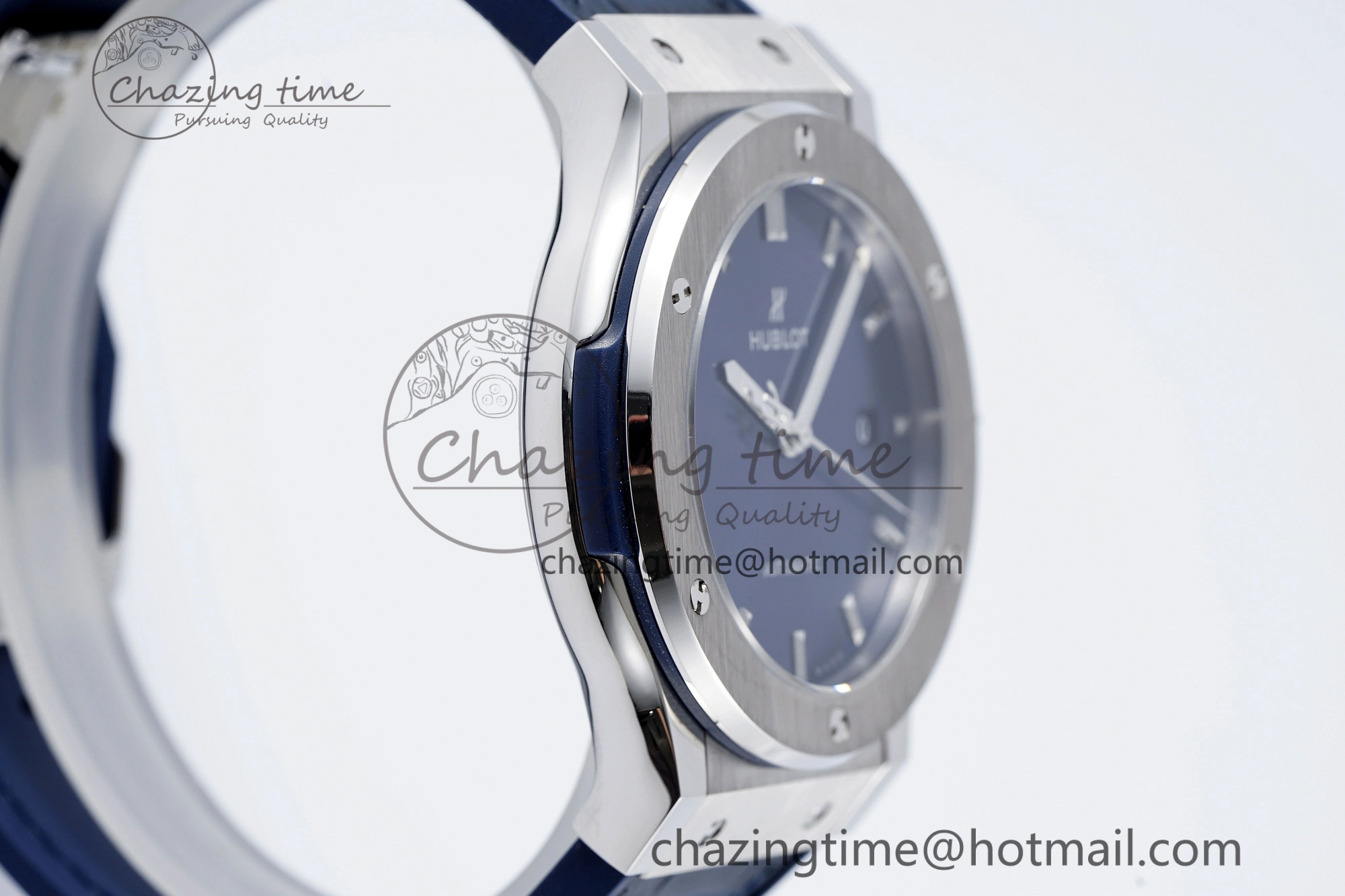 Classic Fusion 42mm APSF 1:1 Best Edition Blue Dial on Blue Gummy Strap A1110