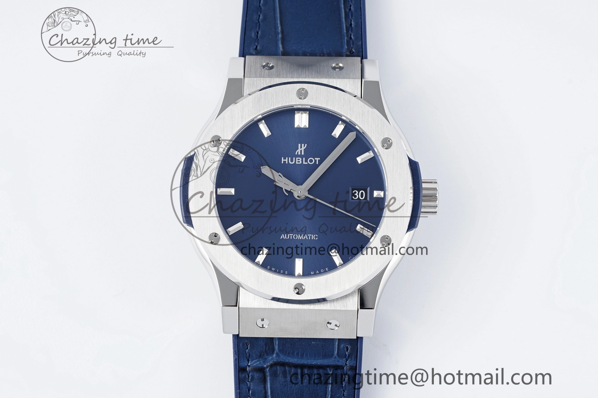 Classic Fusion 42mm APSF 1:1 Best Edition Blue Dial on Blue Gummy Strap A1110