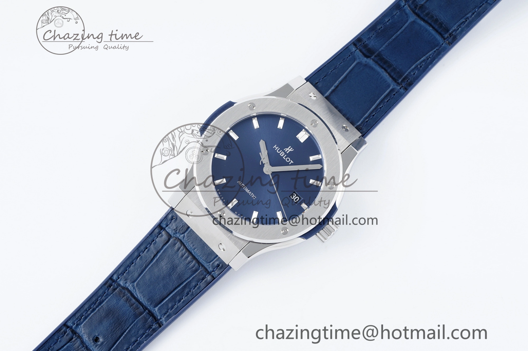 Classic Fusion 42mm APSF 1:1 Best Edition Blue Dial on Blue Gummy Strap A1110