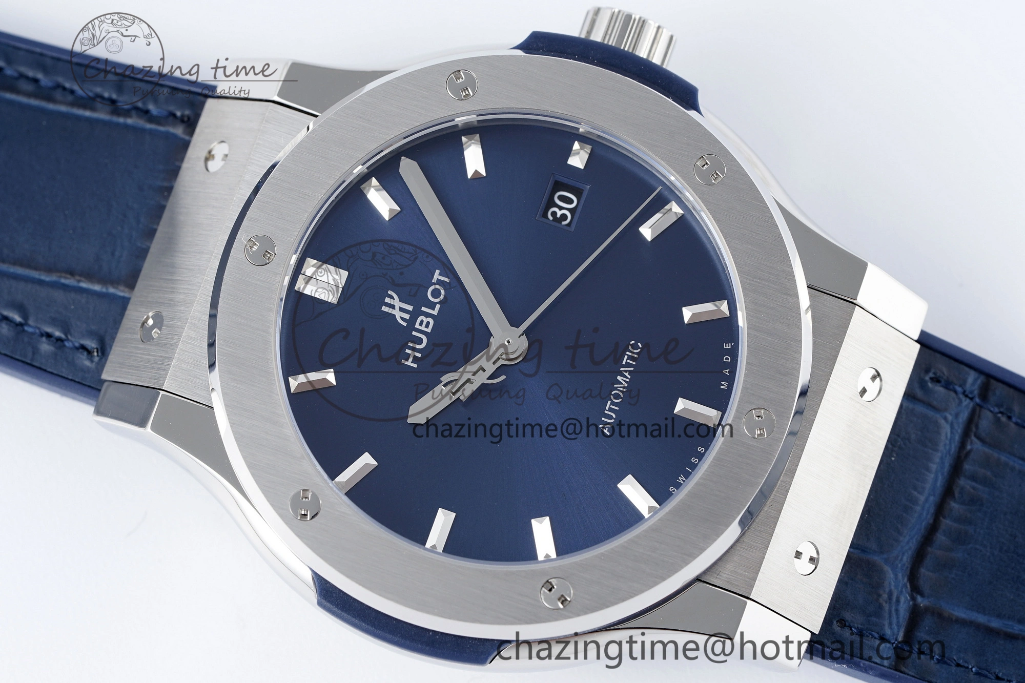 Classic Fusion 42mm APSF 1:1 Best Edition Blue Dial on Blue Gummy Strap A1110