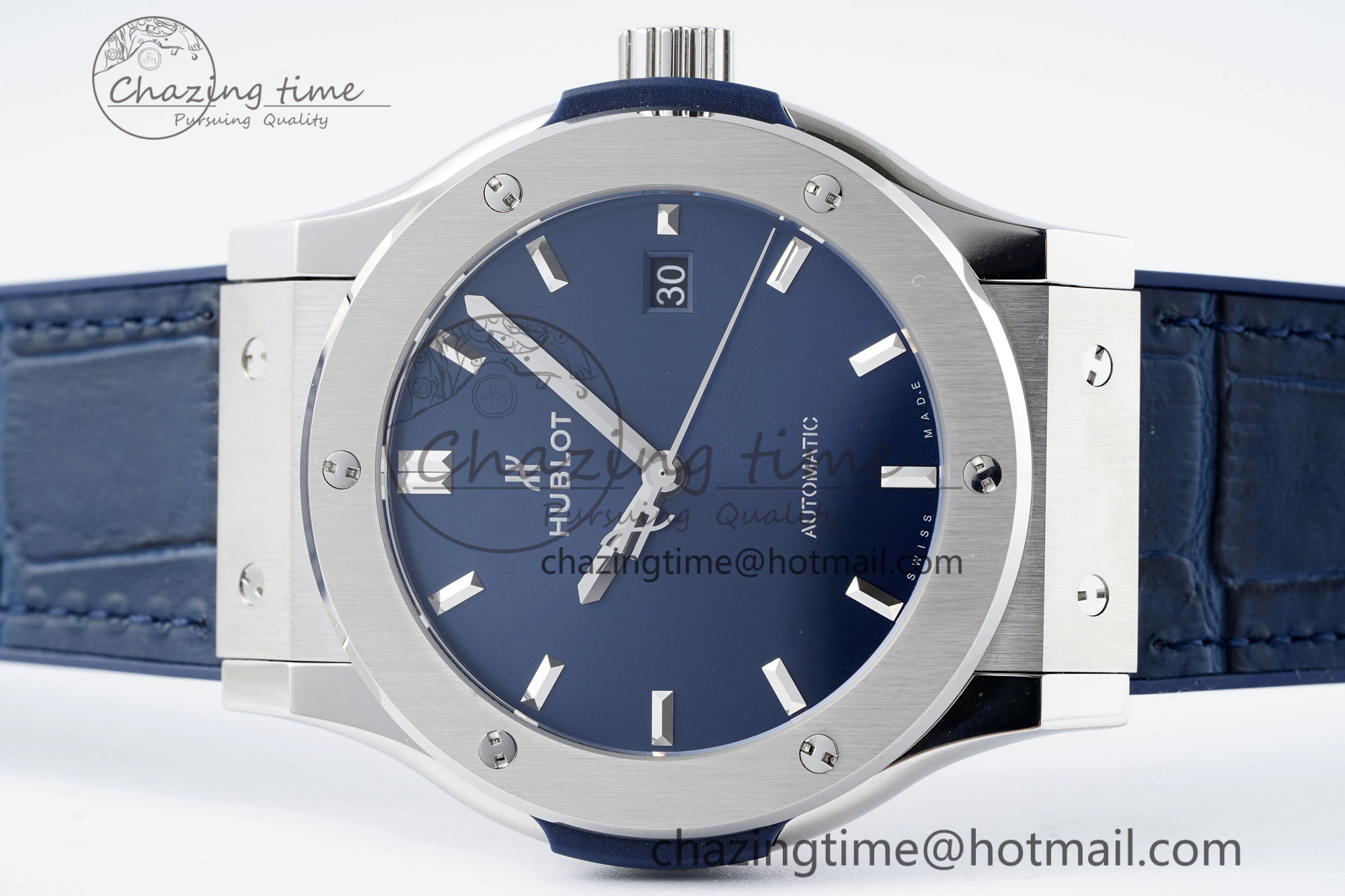 Classic Fusion 42mm APSF 1:1 Best Edition Blue Dial on Blue Gummy Strap A1110
