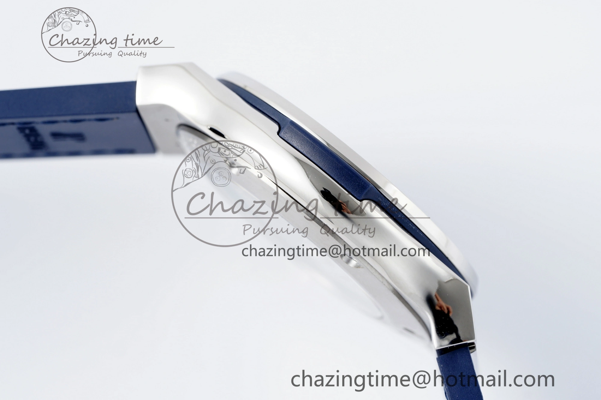 Classic Fusion 42mm APSF 1:1 Best Edition Blue Dial on Blue Gummy Strap A1110