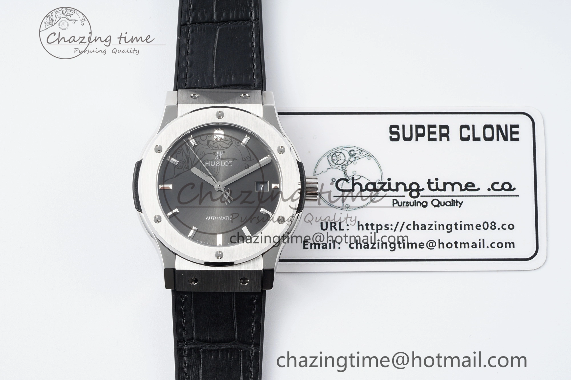 Classic Fusion 42mm APSF 1:1 Best Edition Gray Dial on Black Gummy Strap A1110