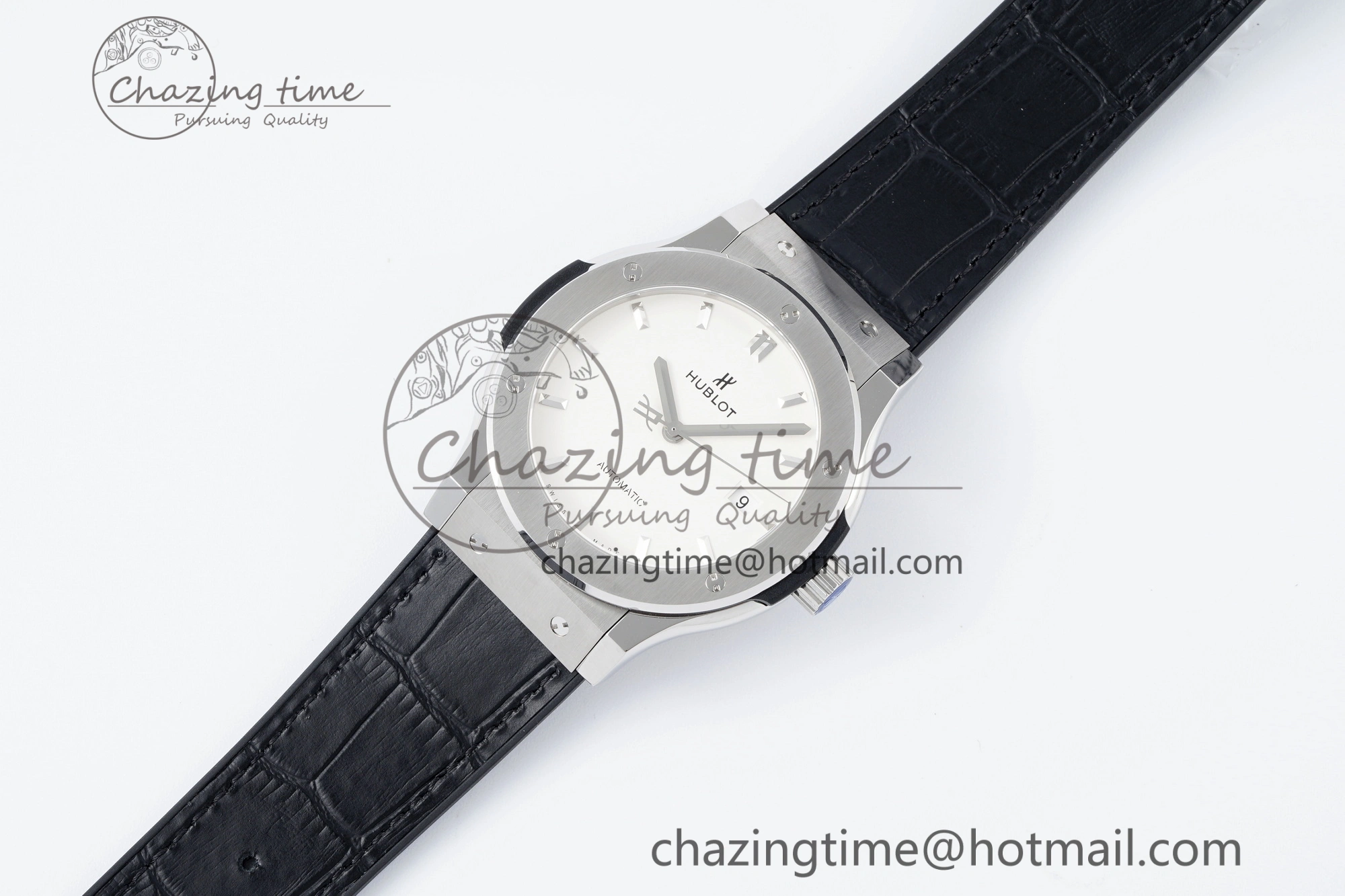 Classic Fusion 42mm APSF 1:1 Best Edition White Dial on Black Gummy Strap A1110