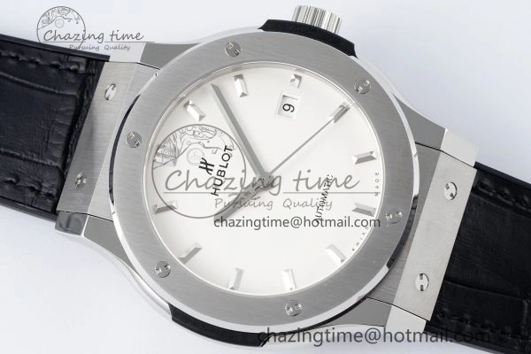 Classic Fusion 42mm APSF 1:1 Best Edition White Dial on Black Gummy Strap A1110