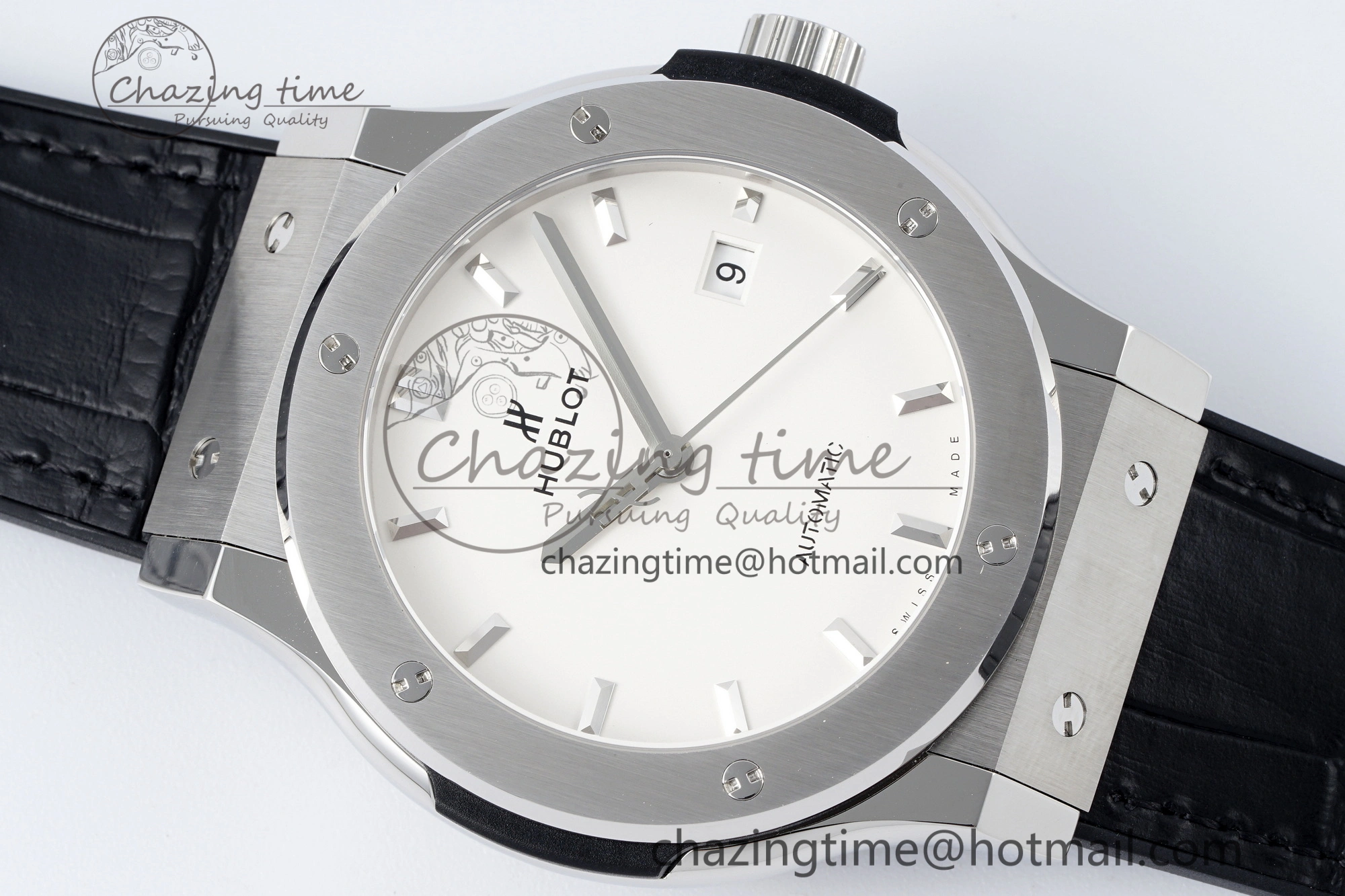 Classic Fusion 42mm APSF 1:1 Best Edition White Dial on Black Gummy Strap A1110