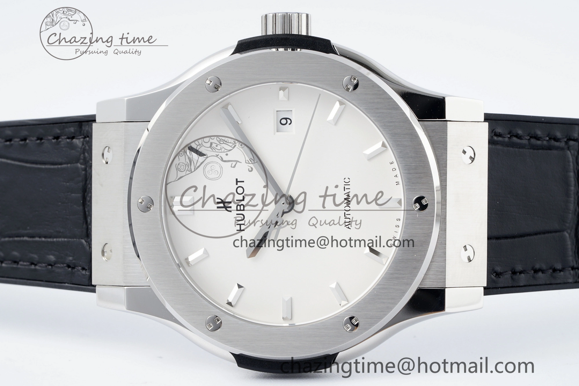 Classic Fusion 42mm APSF 1:1 Best Edition White Dial on Black Gummy Strap A1110