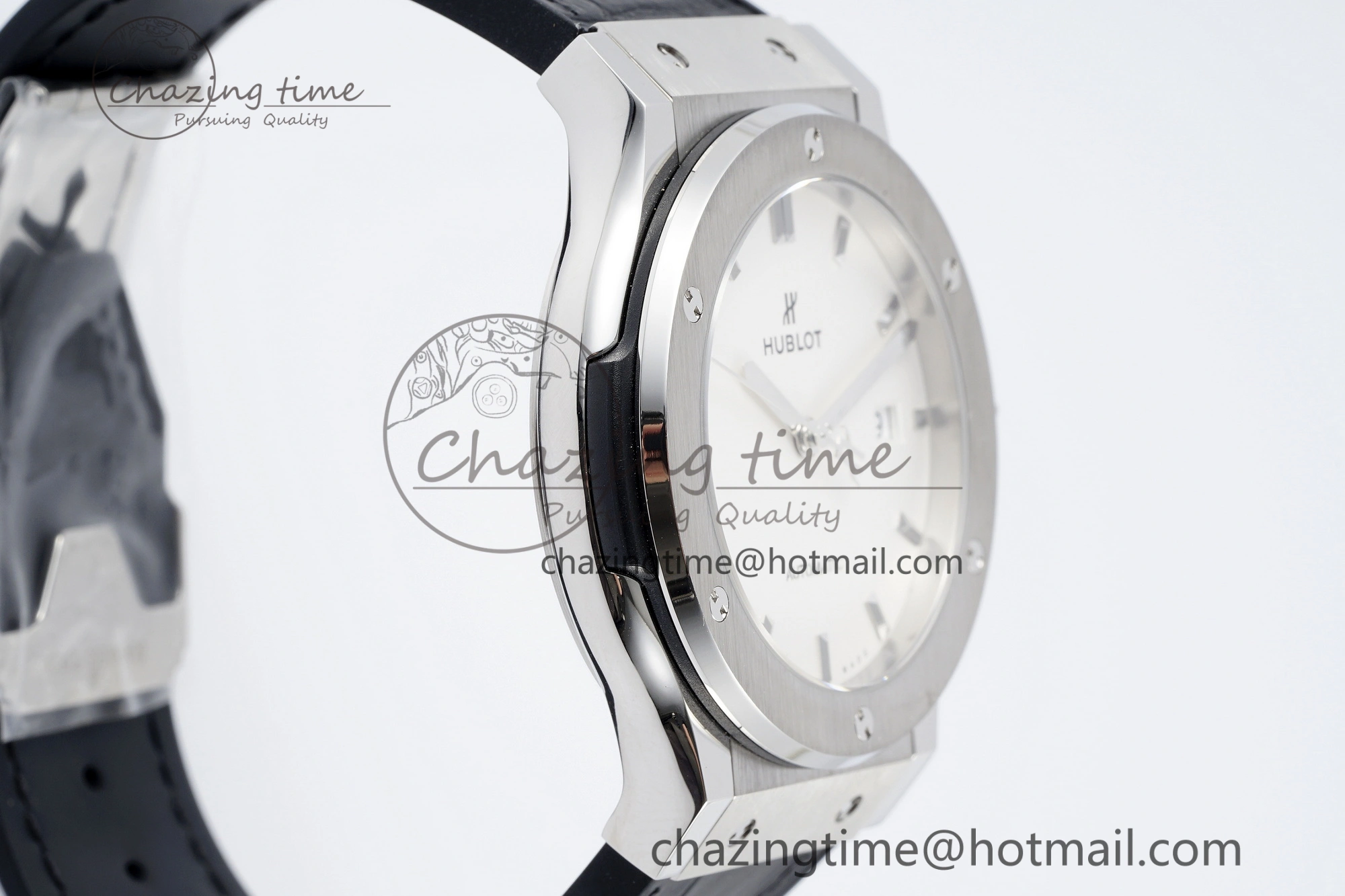 Classic Fusion 42mm APSF 1:1 Best Edition White Dial on Black Gummy Strap A1110