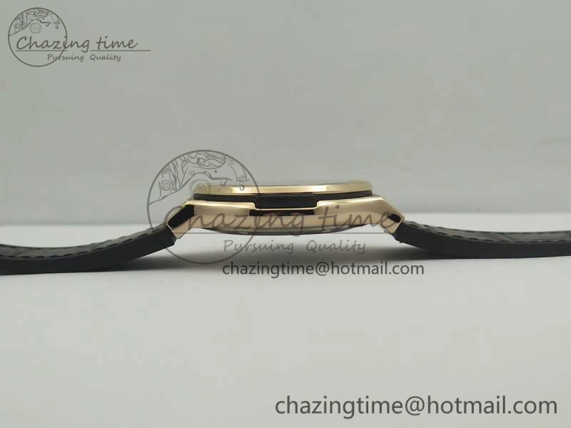 Classic Fusion 42mm Crystal RG Case F16 Factory 1:1 Best Edition Black Dial On Gummy Strap A2892