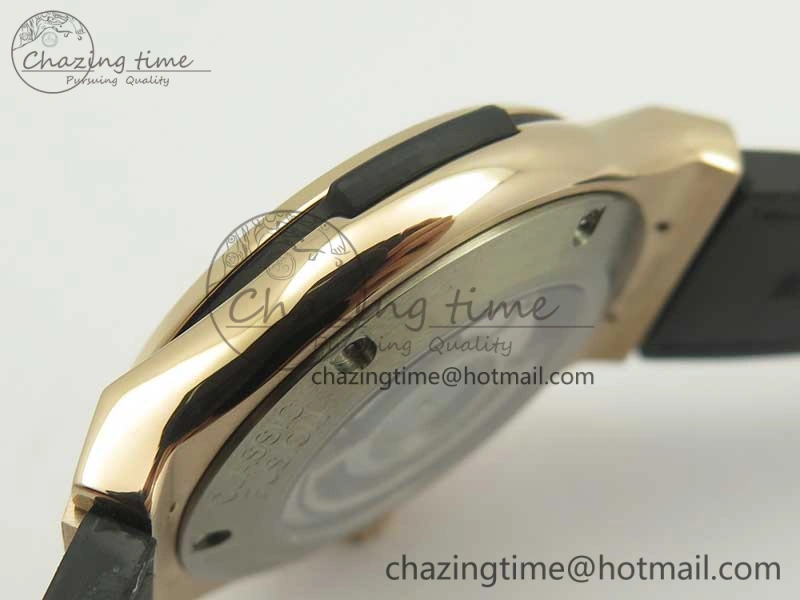Classic Fusion 42mm Crystal RG Case F16 Factory 1:1 Best Edition Black Dial On Gummy Strap A2892