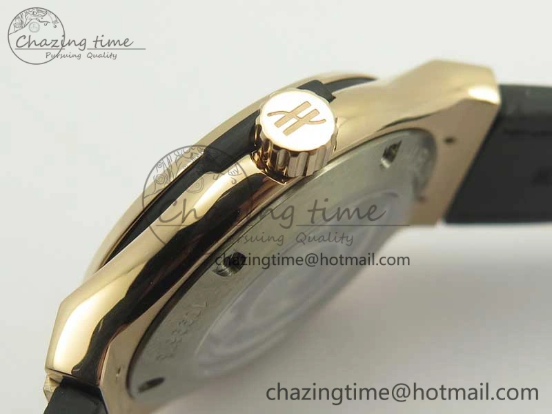 Classic Fusion 42mm Crystal RG Case F16 Factory 1:1 Best Edition Black Dial On Gummy Strap A2892