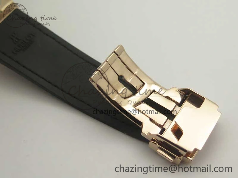 Classic Fusion 42mm Crystal RG Case F16 Factory 1:1 Best Edition Black Dial On Gummy Strap A2892