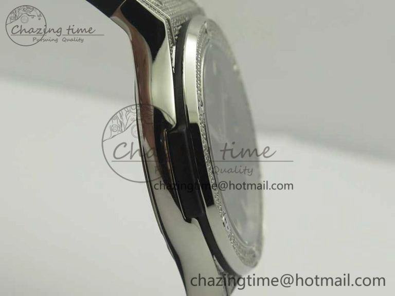 Classic Fusion 42mm Crystal TI Case F16 Factory 1:1 Best Edition Black Dial On Gummy Strap A2892