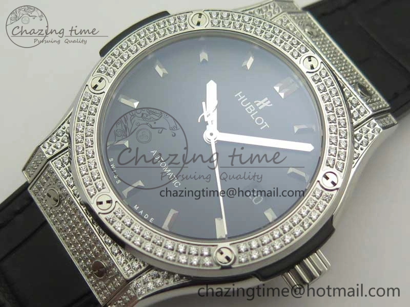Classic Fusion 42mm Crystal TI Case F16 Factory 1:1 Best Edition Black Dial On Gummy Strap A2892