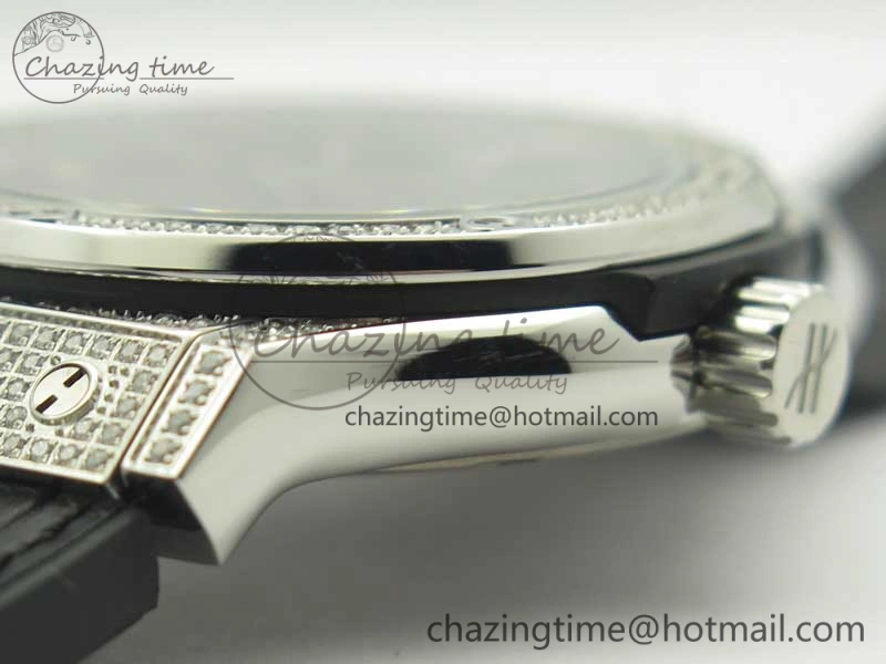 Classic Fusion 42mm Crystal TI Case F16 Factory 1:1 Best Edition Black Dial On Gummy Strap A2892