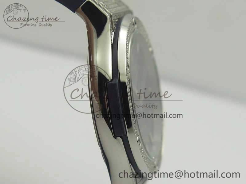 Classic Fusion 42mm Crystal TI Case F16 Factory 1:1 Best Edition Blue Dial On Gummy Strap A2892