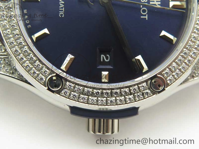 Classic Fusion 42mm Crystal TI Case F16 Factory 1:1 Best Edition Blue Dial On Gummy Strap A2892