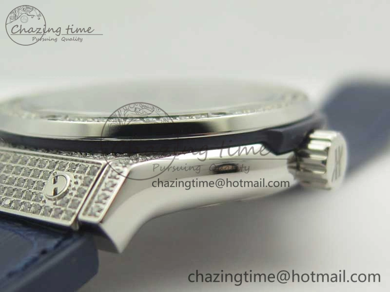 Classic Fusion 42mm Crystal TI Case F16 Factory 1:1 Best Edition Blue Dial On Gummy Strap A2892
