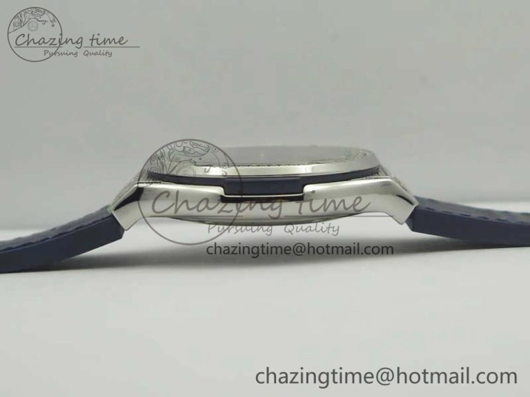 Classic Fusion 42mm Crystal TI Case F16 Factory 1:1 Best Edition Blue Dial On Gummy Strap A2892