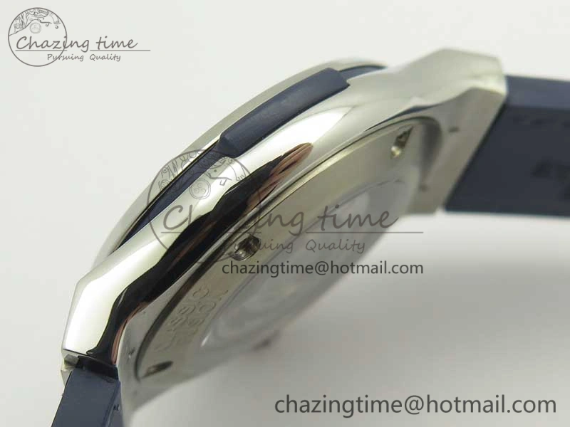 Classic Fusion 42mm Crystal TI Case F16 Factory 1:1 Best Edition Blue Dial On Gummy Strap A2892