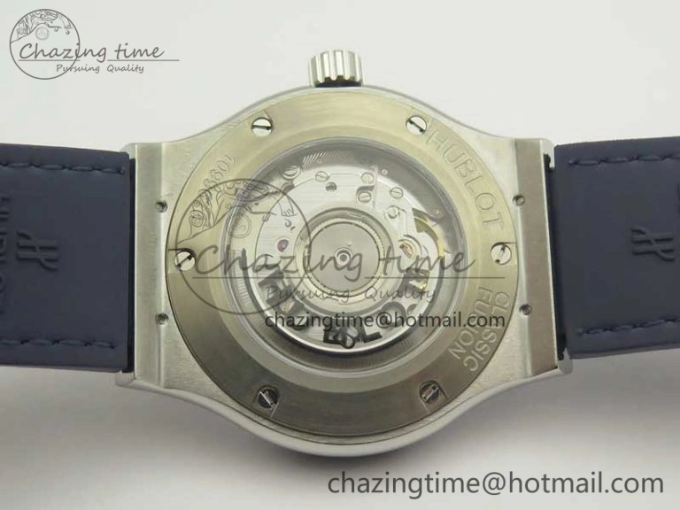 Classic Fusion 42mm Crystal TI Case F16 Factory 1:1 Best Edition Blue Dial On Gummy Strap A2892