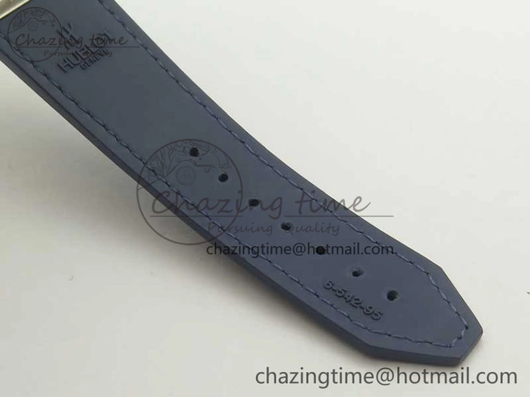 Classic Fusion 42mm Crystal TI Case F16 Factory 1:1 Best Edition Blue Dial On Gummy Strap A2892