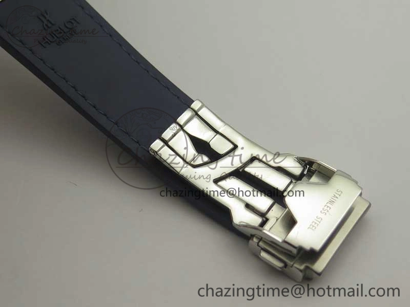 Classic Fusion 42mm Crystal TI Case F16 Factory 1:1 Best Edition Blue Dial On Gummy Strap A2892