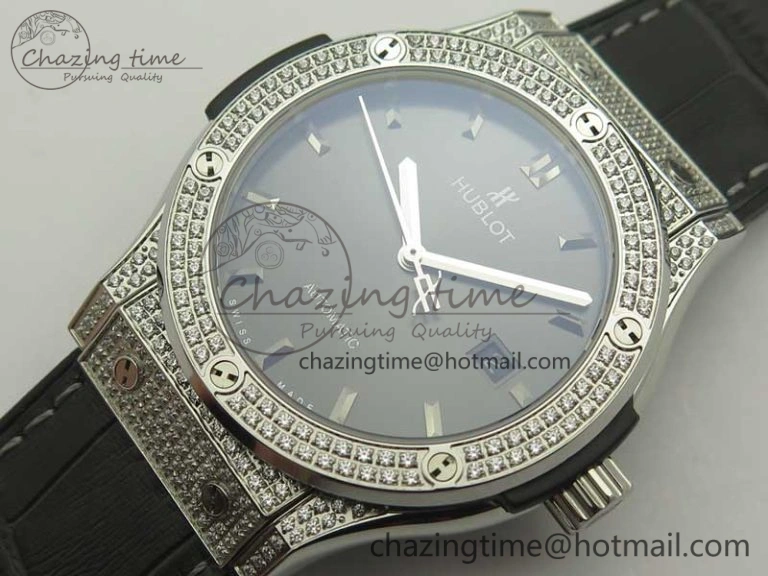 Classic Fusion 42mm Crystal TI Case F16 Factory 1:1 Best Edition Gray Dial On Gummy Strap A2892