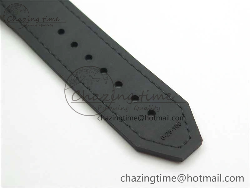 Classic Fusion 42mm DLC B50 Black Dial On Black Gummy Strap A2892