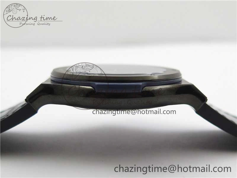 Classic Fusion 42mm DLC B50 Blue Dial On Blue Gummy Strap A2892