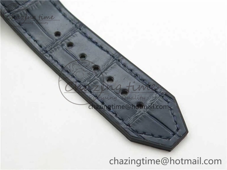 Classic Fusion 42mm DLC B50 Blue Dial On Blue Gummy Strap A2892