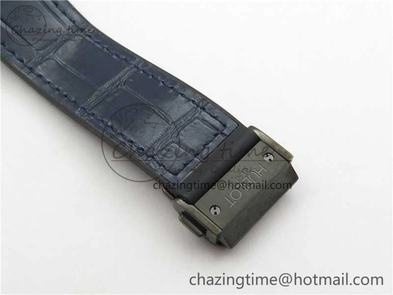 Classic Fusion 42mm DLC B50 Blue Dial On Blue Gummy Strap A2892