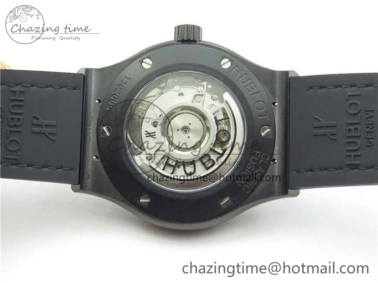 Classic Fusion 42mm DLC B50 Blue Dial On Blue Gummy Strap A2892