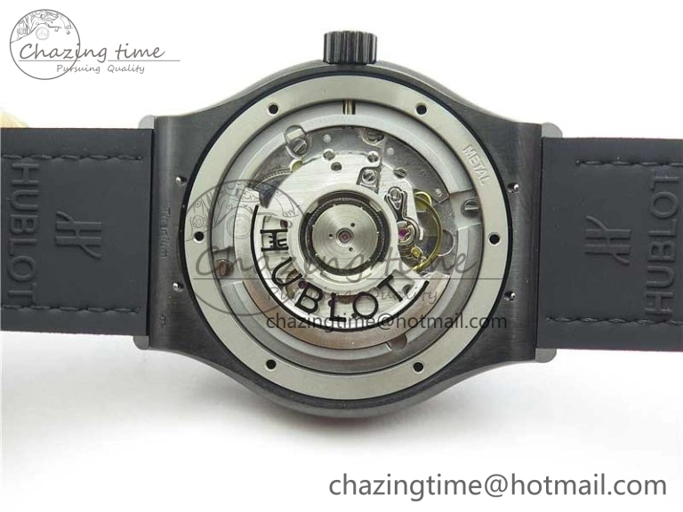 Classic Fusion 42mm DLC B50 Blue Dial On Blue Gummy Strap A2892