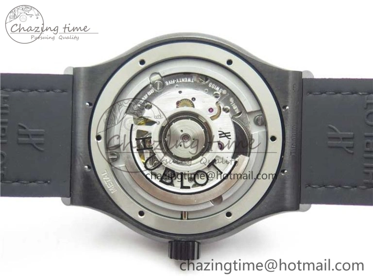 Classic Fusion 42mm DLC B50 Blue Dial On Blue Gummy Strap A2892