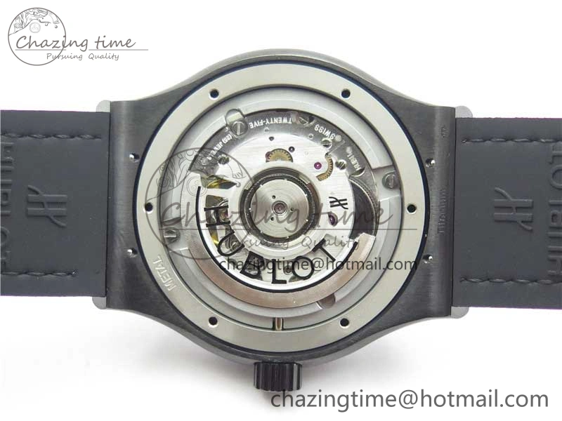 Classic Fusion 42mm DLC B50 Blue Dial On Blue Gummy Strap A2892
