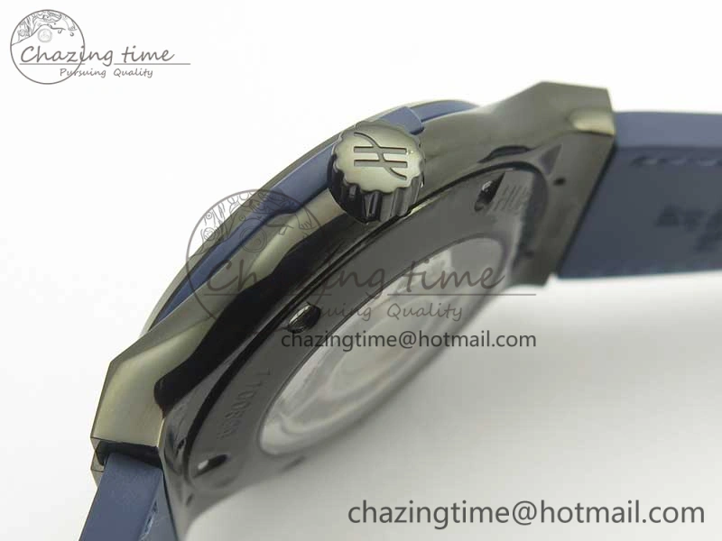Classic Fusion 42mm PVD JJF 1:1 Best Edition Blue Dial on Blue Gummy Strap A2892
