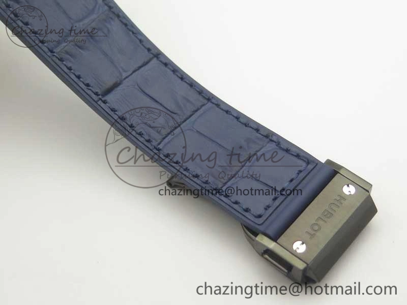 Classic Fusion 42mm PVD JJF 1:1 Best Edition Blue Dial on Blue Gummy Strap A2892
