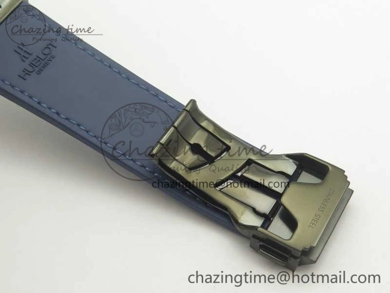 Classic Fusion 42mm PVD JJF 1:1 Best Edition Blue Dial on Blue Gummy Strap A2892