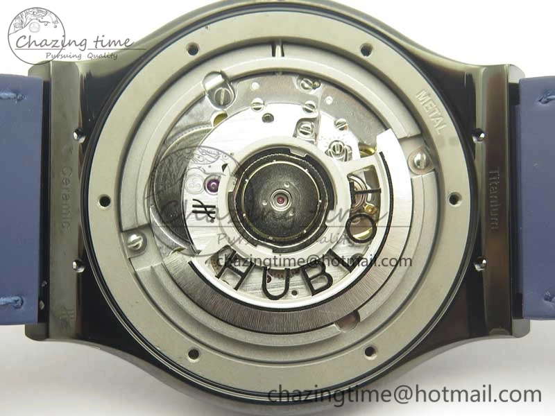 Classic Fusion 42mm PVD JJF 1:1 Best Edition Blue Dial on Blue Gummy Strap A2892