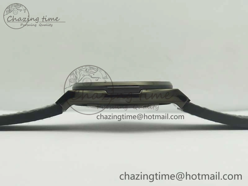 Classic Fusion 42mm PVD JJF 1:1 Best Edition Gray Dial on Black Gummy Strap A2892