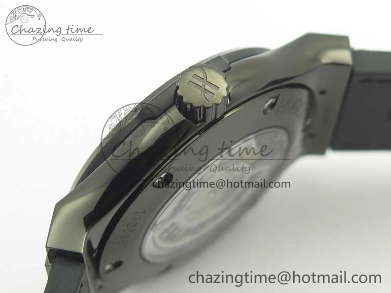 Classic Fusion 42mm PVD JJF 1:1 Best Edition Gray Dial on Black Gummy Strap A2892