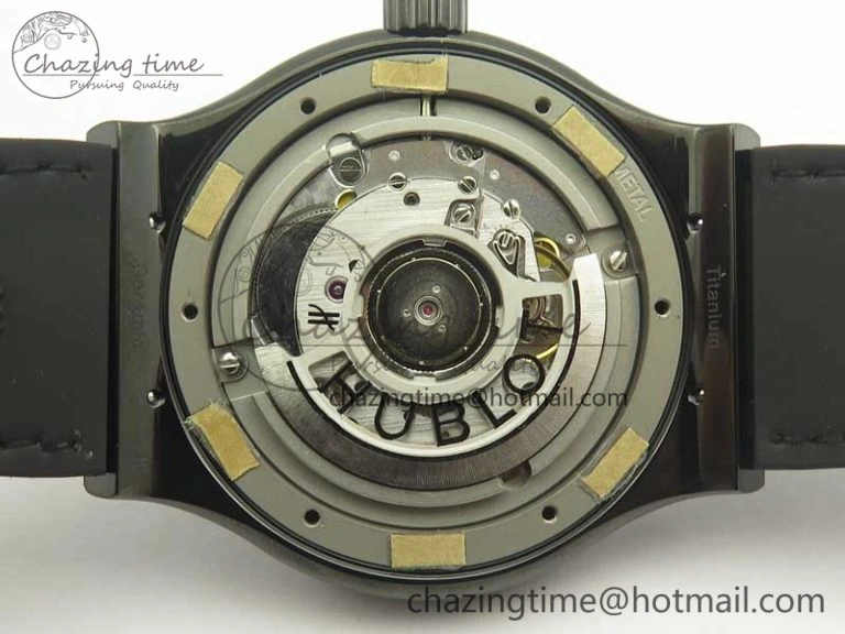 Classic Fusion 42mm PVD JJF 1:1 Best Edition Gray Dial on Black Gummy Strap A2892
